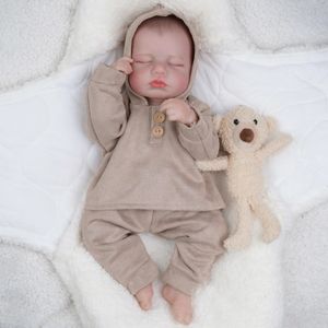 ADFO 20 Inches loulou Bebe Reborn Dolls Baby Realistic Alive Lifelike born Real Doll Kids Girls 240223