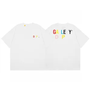 Galleriss Men Tshirts Men's Designer Tshirts Galleryss Depts Round Neck White Letter T Shirt Casual Loose Tshirt Hip Hop Street