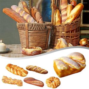 Decorative Flowers 1pcs Artificial Fake Bread Ornaments French Cake Bakery Craft Kids Easter Decor Toy Donuts Simulation Kitchen Models