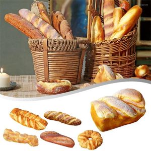 Fiori decorativi 1 pz Artificiale Falso Ornamenti di Pane Torta Francese Panetteria Artigianale Bambini Decorazione di Pasqua Ciambelle Giocattolo Simulazione Modelli di Cucina