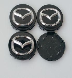 4PCS 56mm for Mazda 3 5 6 CX5 CX7 CX9 RX8 MX5 MIATA MPVホイールセンターハブキャップ56mm SilverBlack2894804