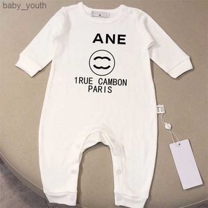 Pagliaccetti per neonati Abiti firmati di lusso C Stampati Abbigliamento per bambini Neonati per ragazze e ragazzi Tuta O-Collo Neonati Pagliaccetto nero bianco