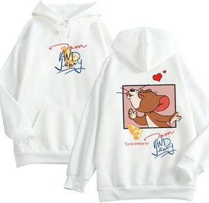 Men039s Hoodies Sweatshirts Mode Cartoon Katze Tom Und Maus Jerry Paar Sweatshirt Hoody Winter Harajuku Koreanische Casual Lon9832860