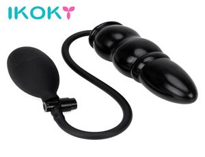 IKOKY Aufblasbarer Analplug Erweiterbarer Buttplug mit Pumpe Erwachsene Produkte Silikon Sexspielzeug für Frauen Männer Analdilatator Massagegerät C189457821