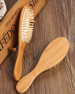 Whole Natural Bamboo Brush Healthy Care Massage Hair Combs Antistatic Detangling Airbag Hairbrush Hair Styling Tool Satin Hair9163116