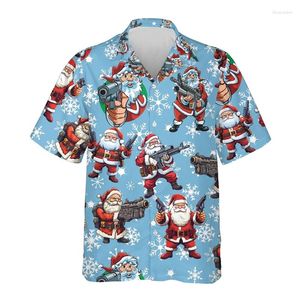 Camisas casuais masculinas hip hop arma havaiana 3d impresso para homens roupas crianças praia flor crânio lapela blusa menino manga curta tops