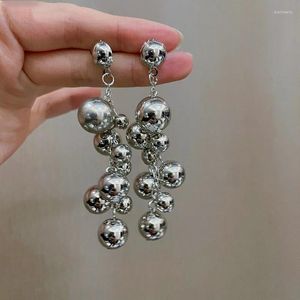 Dangle Earrings Metal Ball Beads Drop For Women Punk Long Tassel Grapes Party Beach Travel Jewelry Selling Gift