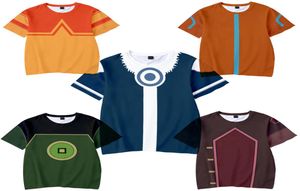 Avatar den sista Airbender 3D T -skjortan för vuxenkids sommar kortärmad rolig tshirt aang katara sokka azula cosplay costume4093576