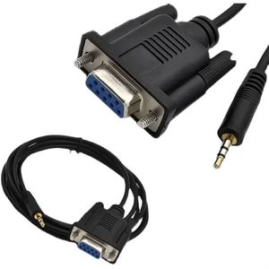 Venda direta de cobre puro RS232 cabo serial cabo de áudio DB9 fêmea para estéreo DC2.5mm cabo de conexão walkie talkie