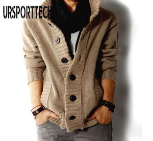 Nuovo maglione cardigan da uomo manica lunga giacca lunga moda casual sottile colletto allentato bottone maglia maglione di colore solido per gli uomini Y2009155631930