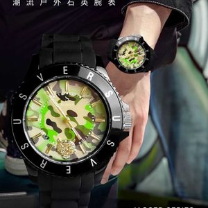 Sports Quartz Watch Night Running Diving Lightweight Carbon Shell Silicon Tape Foreign Trade Tail Order Fashionable Sports Watch