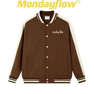 Mondayflow Spring Winter Golf Mens Jacket Button Collar Baseball Clothes Casual Sports Top 240228