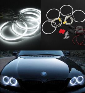 新しい4PCSカーホワイトLED CCFL Angel Eyes Halo Rings Light Lamp for BMW E36 E39 E463106581