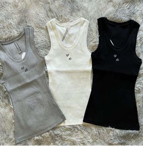 Kvinnor topptankar väst t skjortor anagram broderad bomullsblandning tank tops designer kjolar yoga kostym två bit klänning bh damer solid vintage skjorta femme hallow780