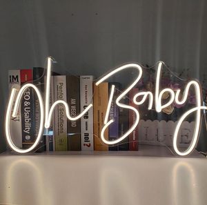 Andra belysningslampor rör OH Baby Neon Signs Ljus Anpassa bokstavsnamn för rum Vägg flex Led Hanging Decor Bar Wedding Dedro2516825