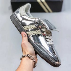 2024 Новый стиль дизайнерские обувь Уэльс Боннер Пони леопардовый кремовый кремовый крем белый серебряный ядро Черное спортивное дизайнерское дизайнерское ботин