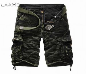 Laamei Camoflage Camo Cargo Mężczyźni NOWOŚĆ swobodnego mężczyzny luźne szorty Man Wojskowe spodnie plus rozmiar bez paska Q1904276982038