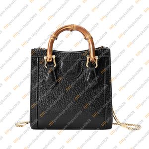 Bayan moda gündelik tasarım lüks diana bambu mini zincir çantalar tote çanta çanta omuz çantası crossbody haberci çanta üst ayna kalitesi 760251 torba çanta