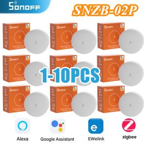 Управление SONOFF SNZB02P Zigbee 3.0 Датчик температуры работает с ZigBee Bridge Умный дом Alexa Google Home EWeLink Монитор реального времени