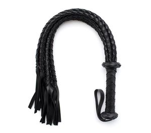 2 cores de alta qualidade couro do plutônio equitação colheita chicote sexo espancamento sm bondage paddle escravo flogger brinquedos sexuais para casal adulto games1337756