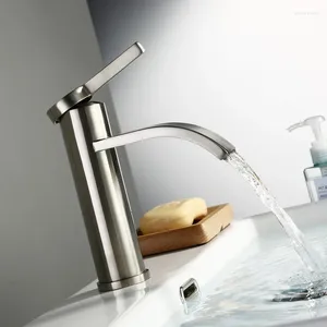 Bathroom Sink Faucets Wholesale And Retail Deck Waterfall Faucet Brushed Nickel Chrome Cold Taps