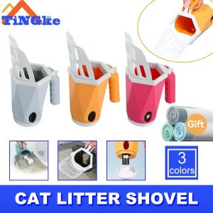 Pulizia della casa Lettiera per gatti autopulente Pala Scoop Filtro Pulito WC Raccoglitore di rifiuti Lettiera per gatti Animali domestici Cacca Sabbia Strumento per artefatto pulito