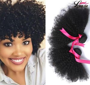 Fábrica 7A Brasileiro Peruano Malaio Indiano Cabelo Humano Pacotes Barato Virgem Humano Afro Extensão de Cabelo Cor Natural Pode Ser Tingido6705562