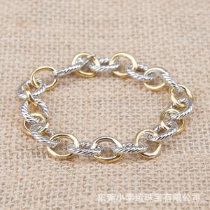 Fashion Brand Designer DY Popular Retro HighQuality Exquisite Luxury David oval chain clasp bracelet popular twist