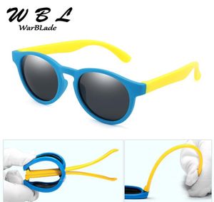 Красочные гибкие детские солнцезащитные очки, поляризационные круглые солнцезащитные очки для мальчиков и девочек, детские очки, силиконовые очки UV400 WarBLade9957264