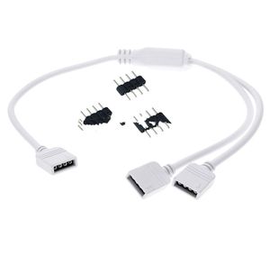 Hub RGB złącze paska Whiteblack Whiteblack Podzielnia przedłużacza drut 30 cm 1 RGB Kobieta 4pin do 1 2 3 4 5 Port Kobiet7342069