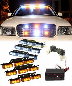 54 LED Truck Car Vehicle Strobe Warning LightlightBars för Deck Dash Grill Windshield Headliner White Amber eller Amber9040098