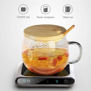 Verktyg Smart Electric Teapot Warmer Dryck Warmer USB Laddning av kaffekopparvärmare med justerbara temperaturer för kontorshem