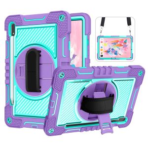 Controls Heavy Duty Case for Samsung Galaxy Tab 12.4" S7 Fe S7/s8 Plus S7 S8 11" Shockproof Kids Cover Kickstand Handle Shoulder Strap