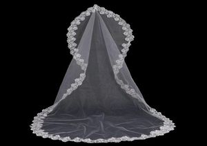 alta qualità nuovo intero 15 3 5 metri veli accessorio da sposa pizzo tulle velo da sposa bianco avorio economico 1899562