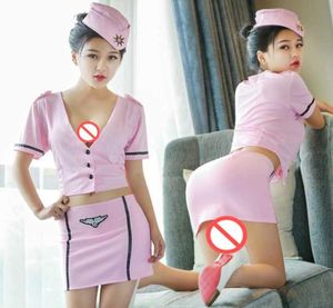 New sexy lingerie student maid stewardess uniform temptation nurse passion suit character play sexy sexy inner dress female7040501