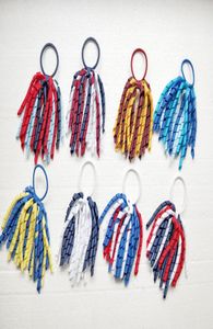 curl tassel ribbons Ponytail holder korker streamers Plain colour hairband corker hair bows with elastic hair rope PD0025342054