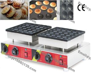 Uso commerciale Antiaderente 50 pz 110 v 220 v Elettrico Olandese Mini Pancake Poffertjes Macchina Baker Maker Ferro Stampo Pan9566376