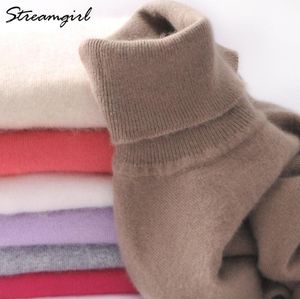 2019 Kvinnor Turtleneck Women039s Plus Size Sticked Turtleneck Winter Cashmere tröja för kvinnor Varma tröjor Kvinna8937927