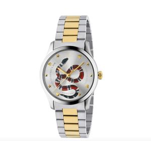 Luxury Watch Mens Designers Watches Steel Case Silver Surface High Quality With Box G Timeless Letter Chroma Snake Watches Bee Pattern Top Brand Womens nya klockor