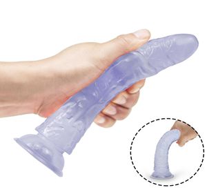 FLXUR Realistico Jelly Dildo Forte Ventosa Maschile Pene Artificiale Giocattolo Adulto Del Sesso per Le Donne Plug Anale Vagina Masturbatore Femminile C3179260 Migliore qualità