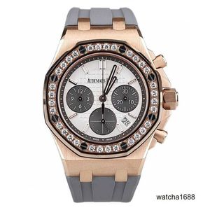 Ladies Wrist Watches Sports Wristwatch AP Watch Royal Oak Offshore 26231or Automatic Machinery Womens Outer Ring Original Diamond 18k Rose Gold Material Complete S