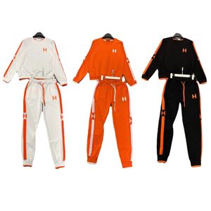 Neue Modedesignerin Orange Schwarz Weiß Damen Trainingsanzüge Damen Mädchen Freizeitsportanzug Klassische Luxusmarke Damenbekleidung Schneller Versand mit kostenlosem Versand