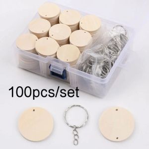 العلامات 100pcs/مجموعة الخشب معرف الكلب العلامة pvc مربع مفتاح لوحة الحلقة لوحة للكلاب الحيوانات الأليفة diy predrilled المفتاح الخشبي الكلاب العلامات للحيوانات الأليفة قلادة