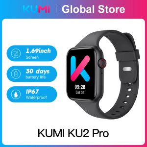 Kumi Ku2 Pro Smart Watch 1.69インチのスマートウォッチブルートゥースコールスポーツ心拍数トラッカー血圧モニターIP67 Waterpr