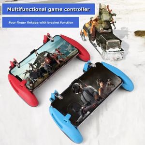 Gamepads Z8 Portable ABS Mobile Phone 4 Finger Gamepad Joystick Controller for PUBG Aim Shooting Game Handle for IPhone Android Universal