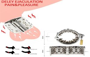 KALI'S DENTI Dispositivo Cintura Cazzo Anello Del Pene Gabbia 4 File Spikes Palla Barella Scroto Ciondolo Tortura Maschile Giocattoli Del Sesso Per Gli Uomini 2103249894518