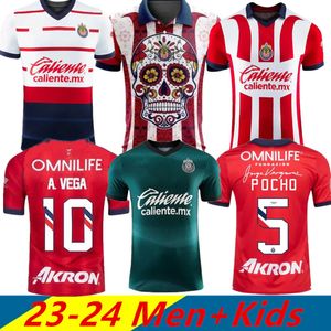 23 24 Chivas De Guadalajara Soccer Jerseys 2023 2024 3rd Liga Mx C. Cowell A.zaldivar Calderon J.macias Chicharito A.vega Ponce Alvarado Men Women / Kids Kit Football Shirt