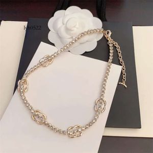 Chanelllies Cclies Channel ChaneLliness Designer Chains Netlace Woman High End Style Style Style Leglaces Rhinestone Choker Letters Elegant Womens