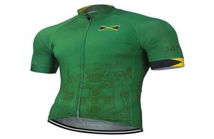 Maglia da ciclismo estiva della squadra nazionale della Giamaica 2022 Abbigliamento da bici professionale Abbigliamento verde da corsa in montagna da strada4089972