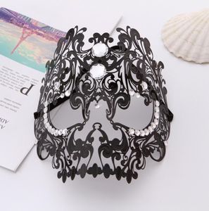 Gesicht Schädel Design Maske aushöhlen Blume Schmuck Dekoration Halloween Weihnachten Masken5130629
